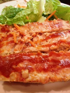 Turkey meatloaf with a side salad
