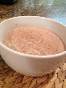 1/3 oats made with 1 and 1/4 cups water and coconut milk after 3 hours.