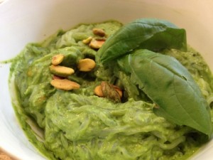 Pesto over Miracle Noodles